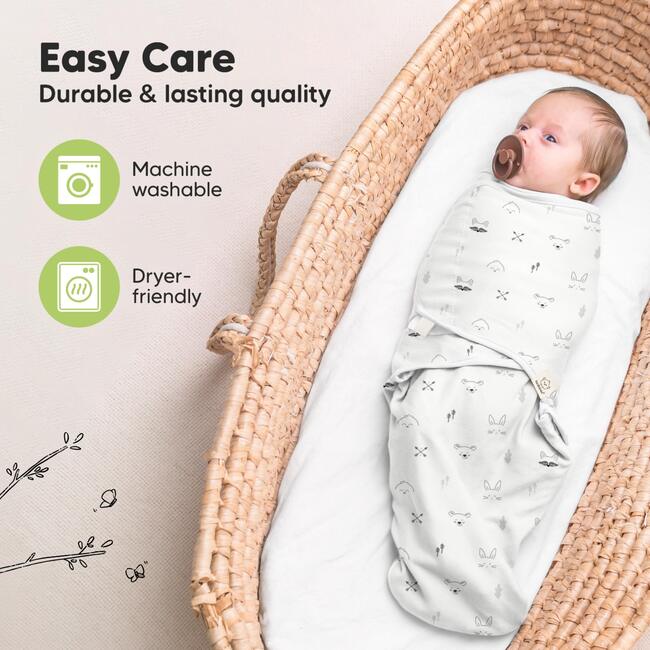 3-Pack Soothe Baby Swaddle Sacks 0-3 Months, Nordic, Large - Swaddles - 7