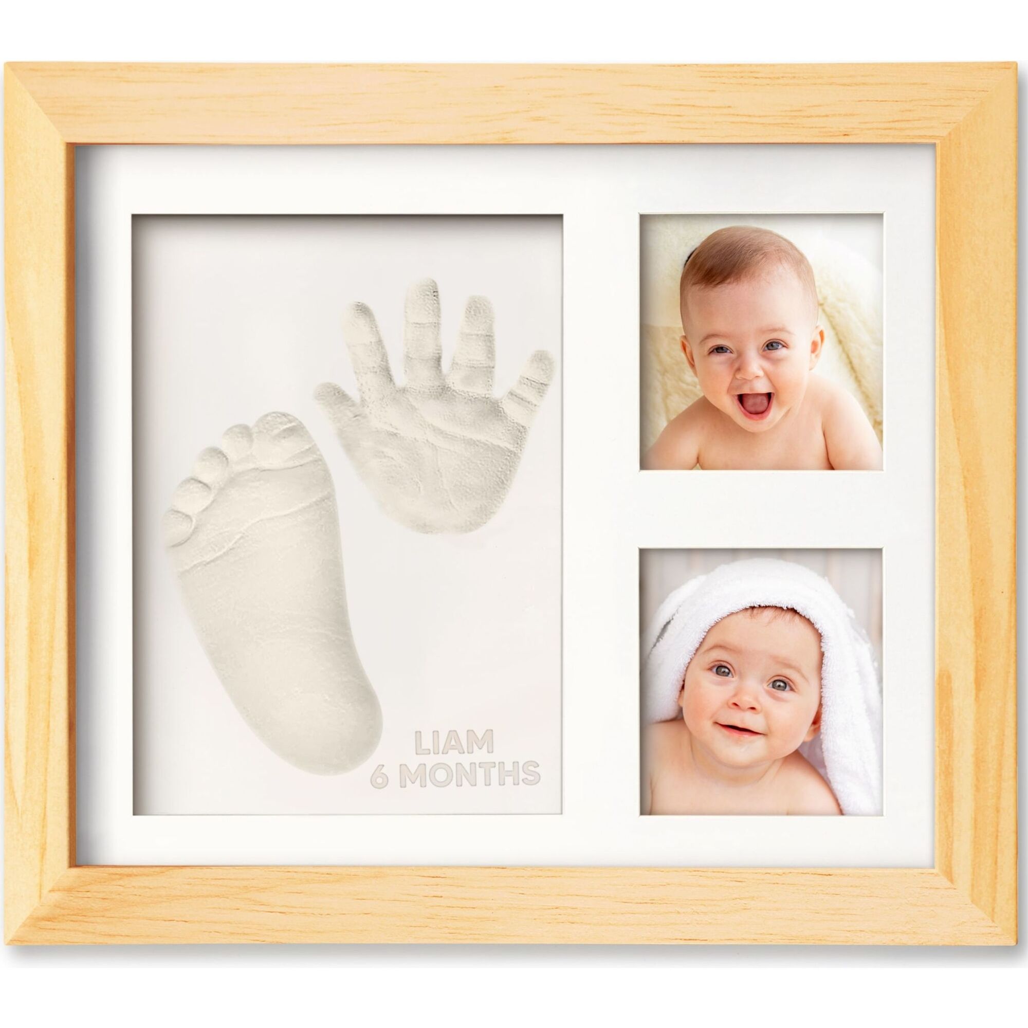 Solo Baby Hand and Footprint Kit, Natural Pine - Wall Décor - 1