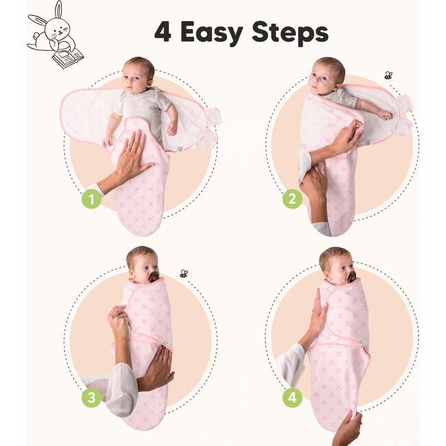 3-Pack Soothe Baby Swaddle Sacks 0-3 Months, Blossom - Swaddles - 3