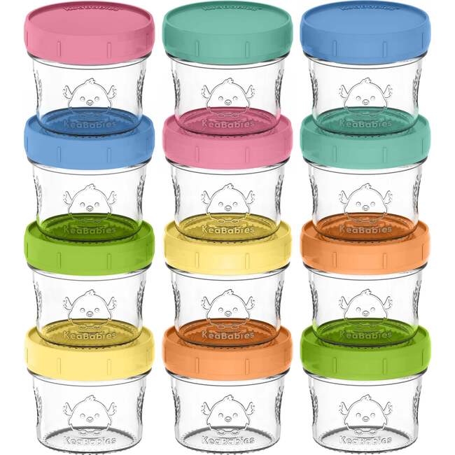 12pk Prep Glass Baby Food Storage Containers with Lids, Kea