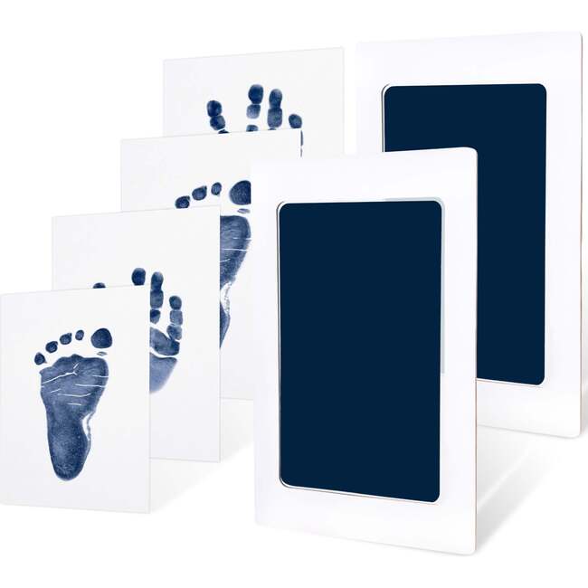 2-Pack Inkless Ink Pads for Baby Footprint & Paw Print Kit, Navy