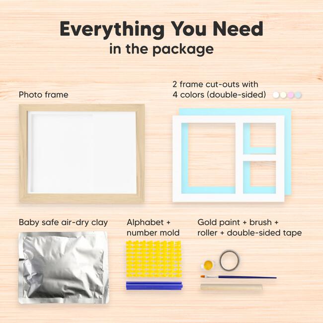 Solo Baby Hand and Footprint Kit, Ash Wood - Frames - 3