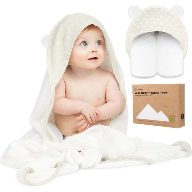Luxe Organic Hooded Towel for Baby, Rainbow