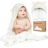 Luxe Organic Hooded Towel for Baby, Rainbow - Bath Towels - 1 - thumbnail