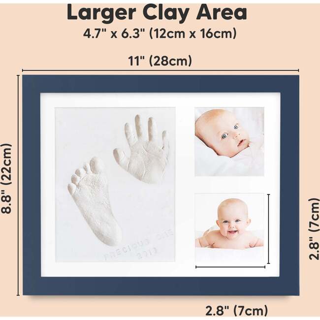 Solo Baby Hand and Footprint Kit, Midnight Blue - Frames - 4