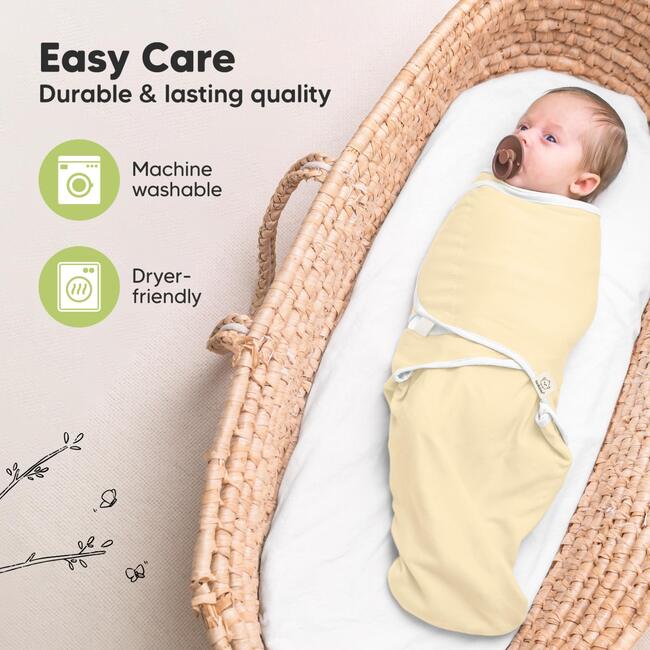 3-Pack Soothe Baby Swaddle Sacks 0-3 Months, Daffodil - Swaddles - 7
