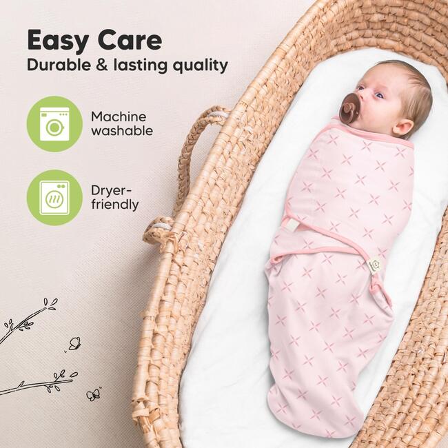 3-Pack Soothe Baby Swaddle Sacks 0-3 Months, Blossom - Swaddles - 7