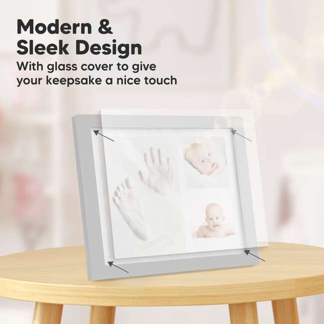 Solo Baby Hand and Footprint Kit, Cloud Gray - Wall Décor - 5