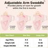 3-Pack Soothe Baby Swaddle Sacks 0-3 Months, ABC Land Rose - Swaddles - 6