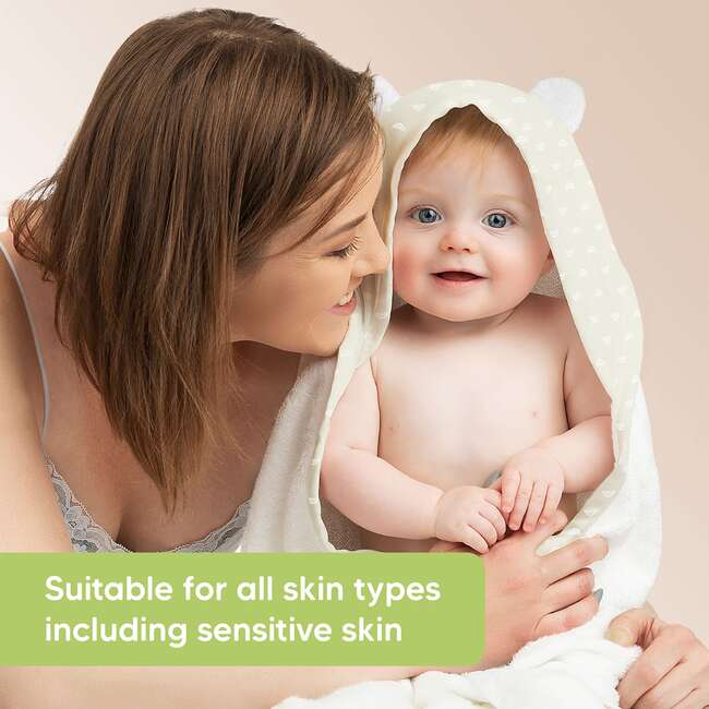 Luxe Organic Hooded Towel for Baby, Rainbow - Bath Towels - 4