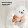 Cuddle Organic Baby Hooded Towel, Polar - Bath Towels - 5