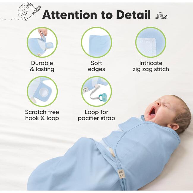 3-Pack Soothe Baby Swaddle Sacks 0-3 Months, ABC Land Cloud - Swaddles - 8