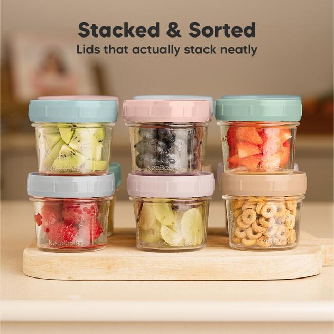 12pk Prep Glass Baby Food Storage Containers with Lids, Musk Dusk - Tableware - 7