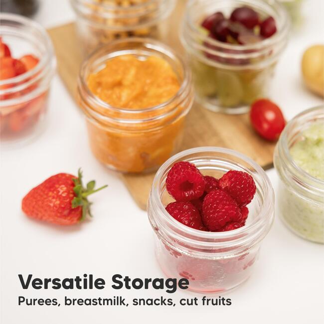 12pk Prep Glass Baby Food Storage Containers with Lids, Musk Dusk - Tableware - 8