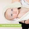 Luxe Organic Hooded Towel for Baby, Rainbow - Bath Towels - 7
