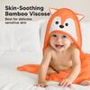 Cuddle Organic Baby Hooded Towel, Fox - Bath Towels - 3