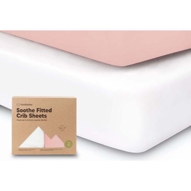 2-Pack Soothe Fitted Crib Sheet, Rose