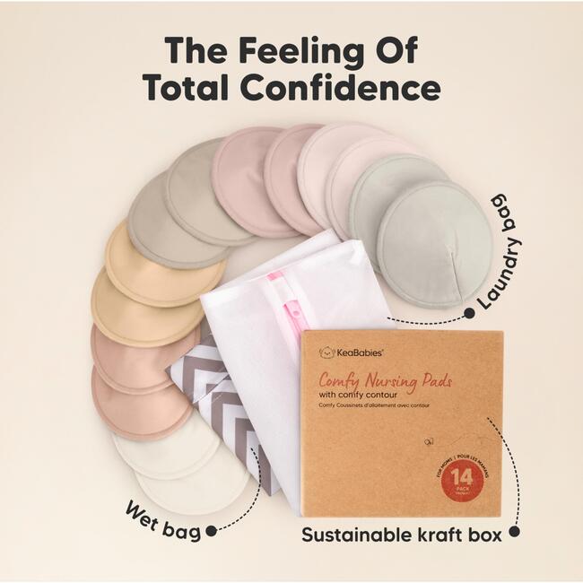 Women’s Comfy Organic Nursing Pads for Breastfeeding, Neutrals - Nursing Covers - 8
