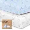 2-Pack Soothe Fitted Crib Sheet, ABC Land Sky - Crib Sheets - 1 - thumbnail