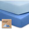 2-Pack Soothe Fitted Crib Sheet, Cornflower - Crib Sheets - 1 - thumbnail