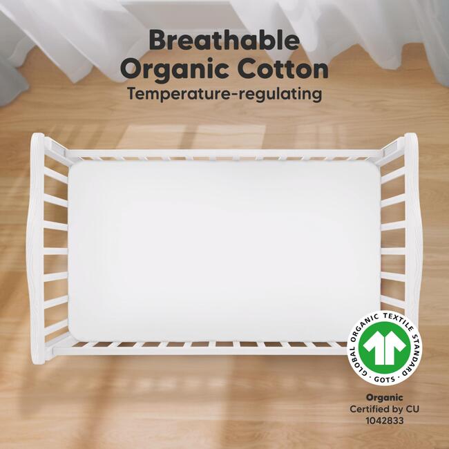 2-Pack Soothe Fitted Crib Sheet, Soft White - Crib Sheets - 2