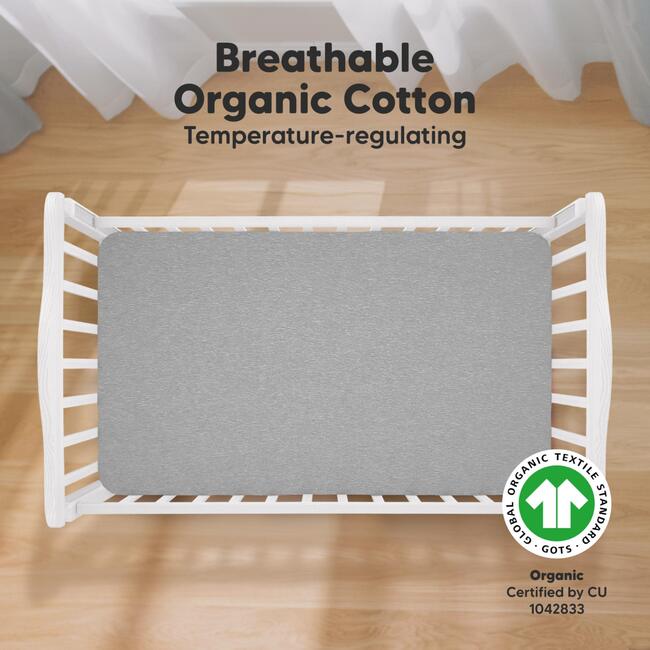 2-Pack Soothe Fitted Crib Sheet, Storm - Crib Sheets - 2
