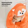 Cuddle Organic Baby Hooded Towel, Fox - Bath Towels - 5