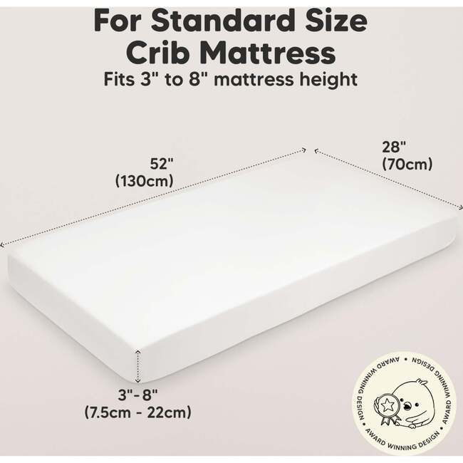 2-Pack Soothe Fitted Crib Sheet, Soft White - Crib Sheets - 3