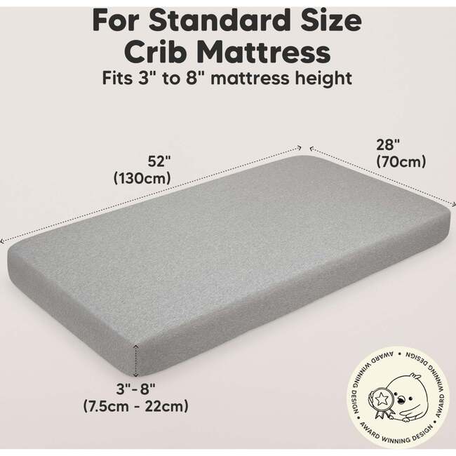 2-Pack Soothe Fitted Crib Sheet, Storm - Crib Sheets - 3