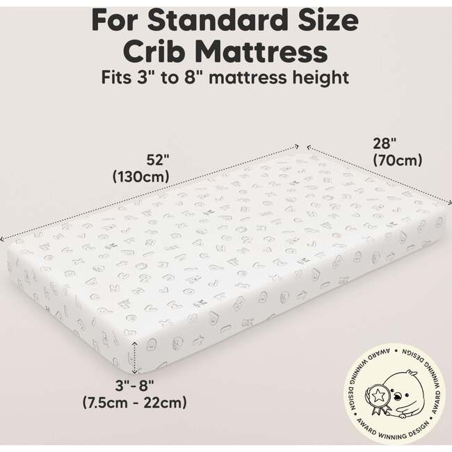 2-Pack Soothe Fitted Crib Sheet, ABC Land Sky - Crib Sheets - 3