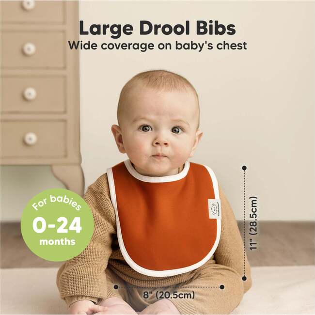8-Pack Urban Drool Bibs Set for Baby Boys and Girls, Basics - Bibs - 2