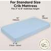 2-Pack Soothe Fitted Crib Sheet, Cornflower - Crib Sheets - 3