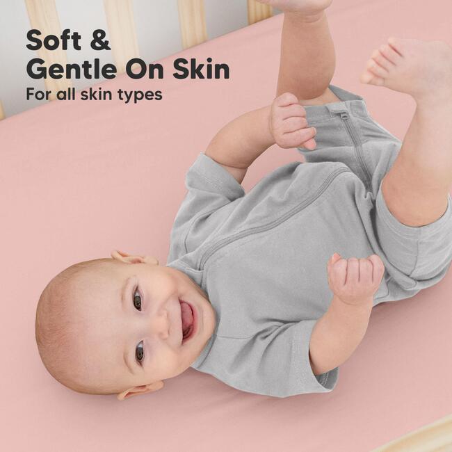 2-Pack Soothe Fitted Crib Sheet, Rose - Crib Sheets - 4