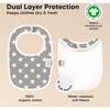 8-Pack Urban Drool Bibs Set for Baby Boys and Girls, Grayscape - Bibs - 3