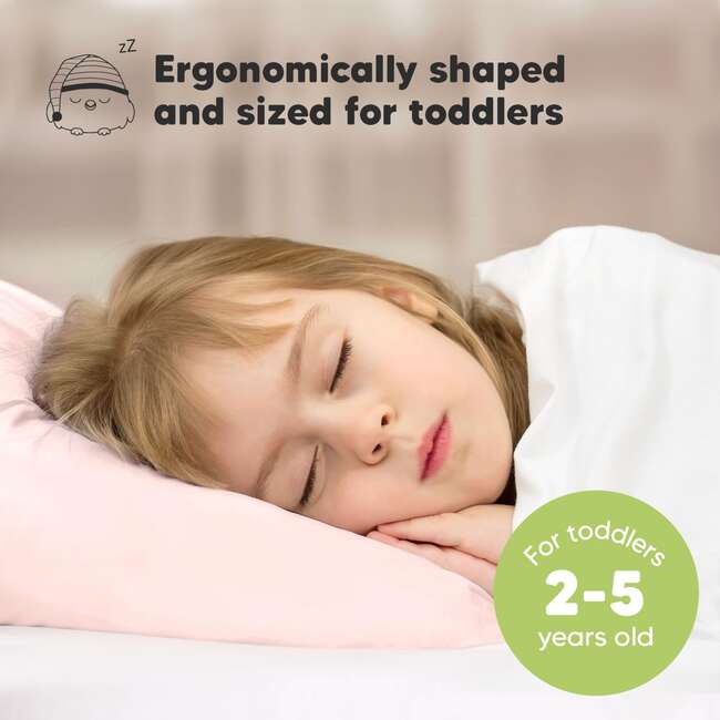2-Pack Toddler Pillows for Sleeping 13X18, Mist Pink - Nursing Pillows - 2