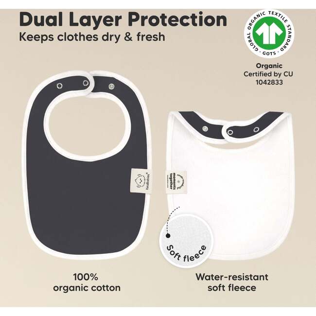8-Pack Urban Drool Bibs Set for Baby Boys and Girls, Basics - Bibs - 3