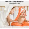 Cuddle Organic Baby Hooded Towel, Fox - Bath Towels - 7