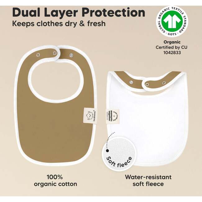 8-Pack Urban Drool Bibs Set for Baby Boys and Girls, Daybreak - Bibs - 3