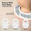 8-Pack Urban Drool Bibs Set for Baby Boys and Girls, Grayscape - Bibs - 4