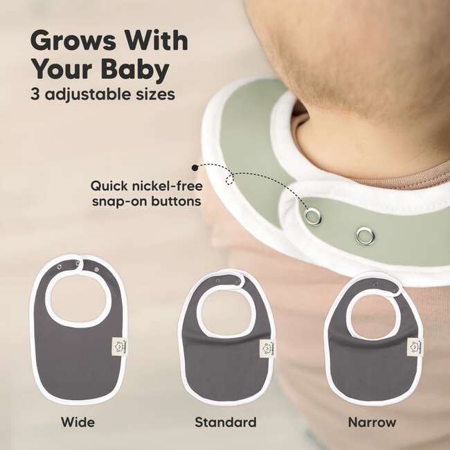 8-Pack Urban Drool Bibs Set for Baby Boys and Girls, Basics - Bibs - 4