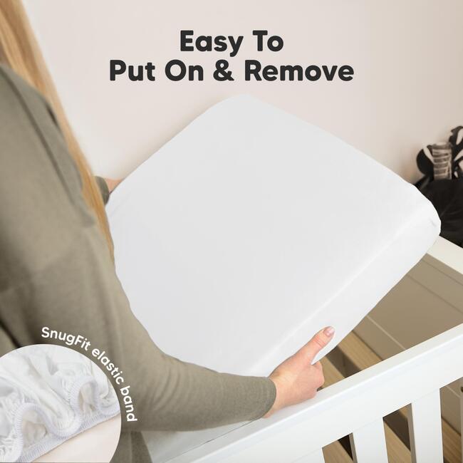 2-Pack Soothe Fitted Crib Sheet, Soft White - Crib Sheets - 6