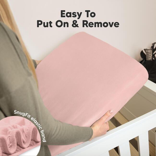 2-Pack Soothe Fitted Crib Sheet, Rose - Crib Sheets - 6