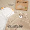 Cuddle Organic Baby Hooded Towel, Cat - Bath Towels - 8