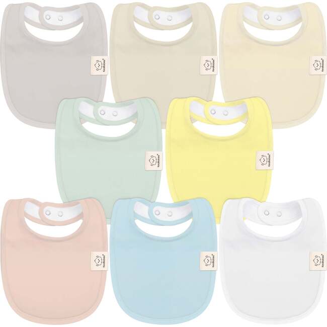 8-Pack Urban Drool Bibs Set for Baby Boys and Girls, Dawn