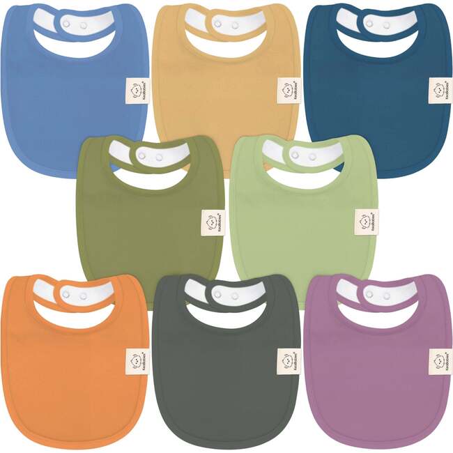 8-Pack Urban Drool Bibs Set for Baby Boys and Girls, Cruise