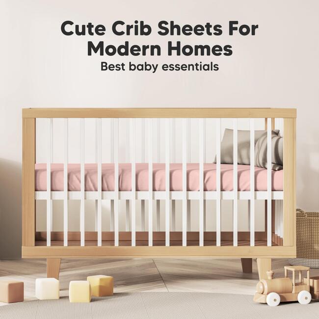 2-Pack Soothe Fitted Crib Sheet, Rose - Crib Sheets - 8