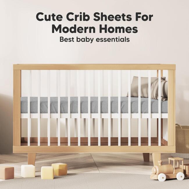 2-Pack Soothe Fitted Crib Sheet, Storm - Crib Sheets - 8
