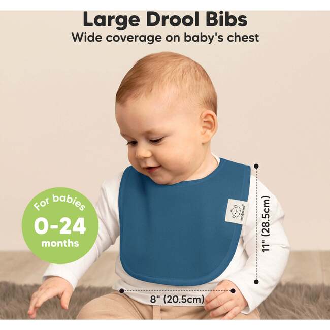 8-Pack Urban Drool Bibs Set for Baby Boys and Girls, Cruise - Bibs - 2