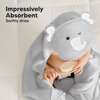 Cuddle Organic Baby Hooded Towel, Elephant - Bath Towels - 5