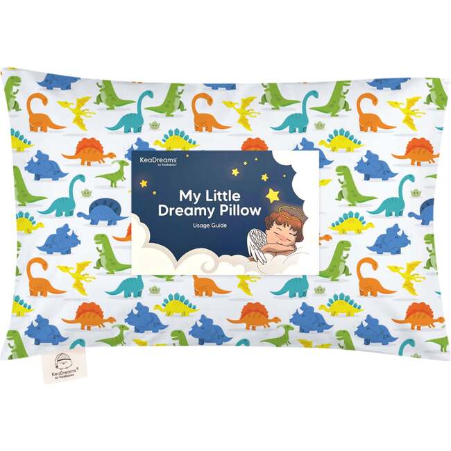 13X18 Toddler Pillow with Pillowcase for Sleeping, Happy Dino